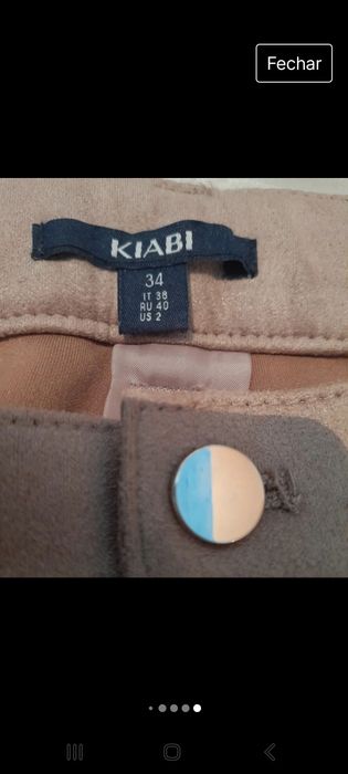 Calças/ Leggins beges tamanho 34 XS Kiabi