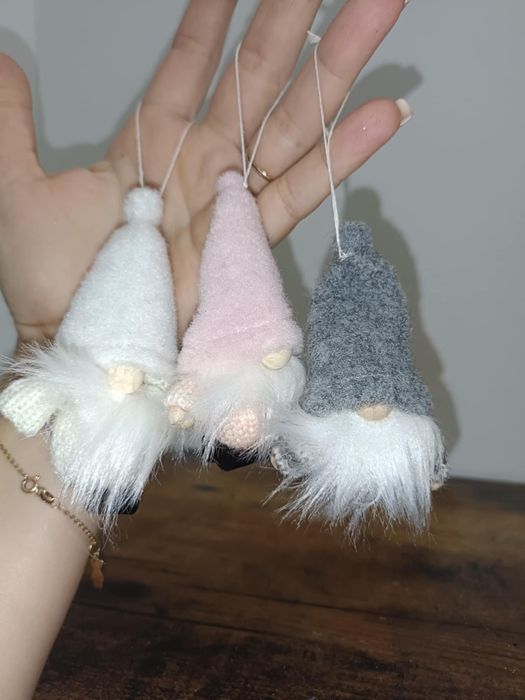 Zawieszka na choinkę skrzaty świateczne, gnomy