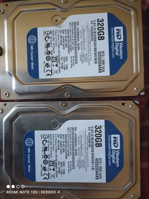 HDD  жёсткие диски. 500 и 250 Гб.