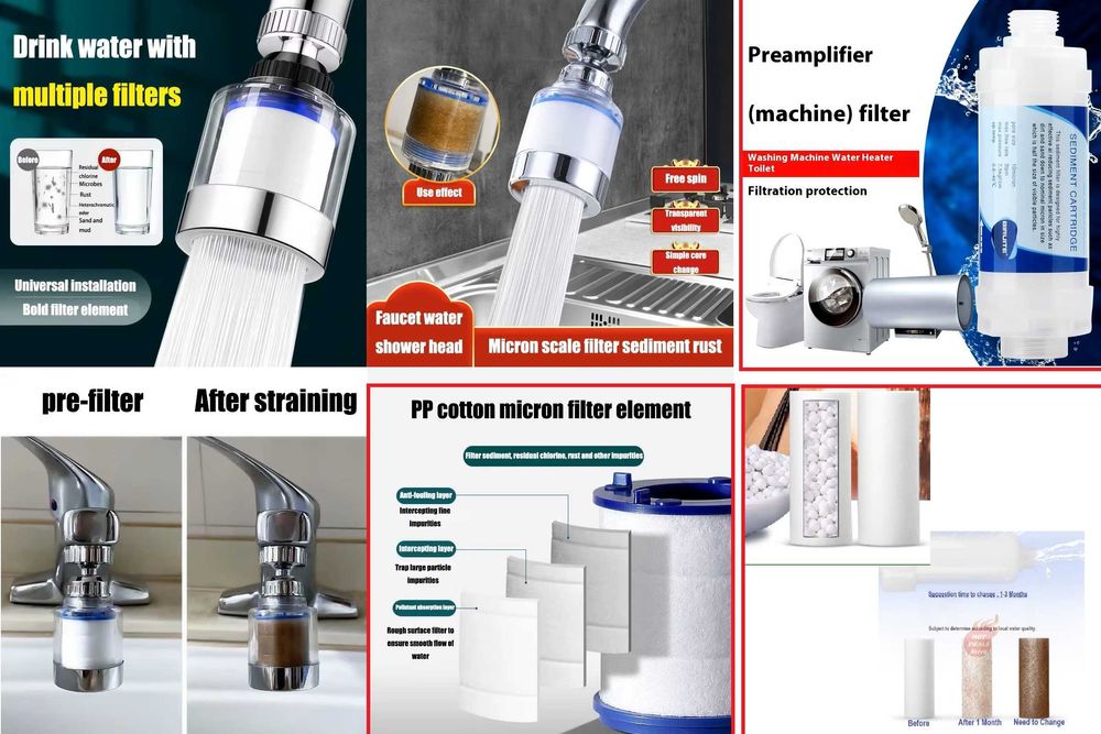 Насадка-фільтр • змінні картриджі • на кран для душу очищення води