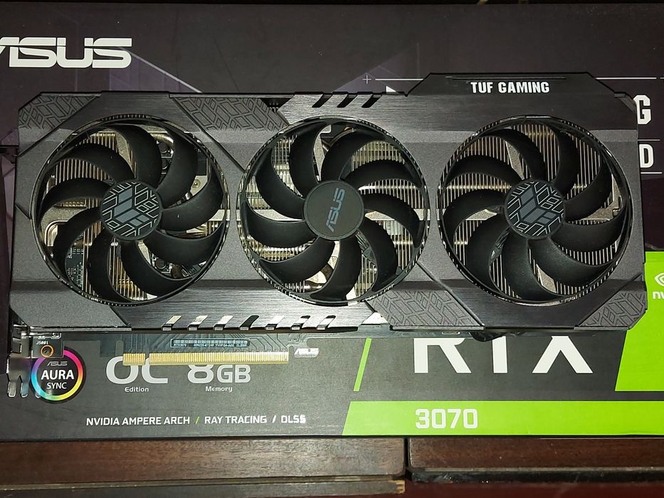 Rtx 3070 Asus Tuf 8 GB в идеале Коробка. Чек.