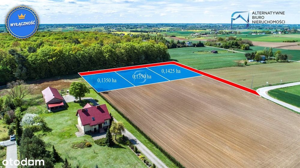 Działki budowlane pod lasem w Smugach