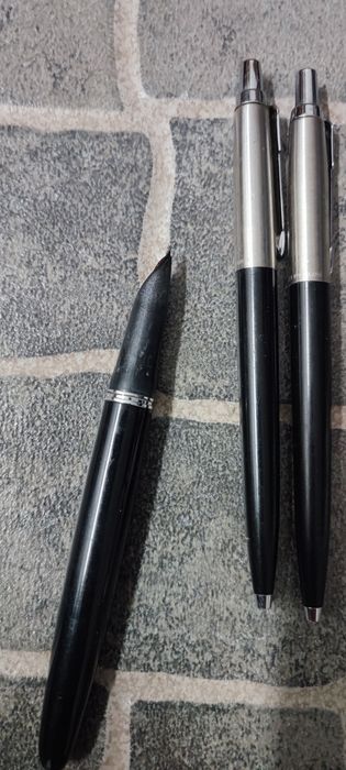 Lote Vintage Parker - Caneta Tinteiro Parker 21 + 2 Esferográficas (Para Peças / Restauro)