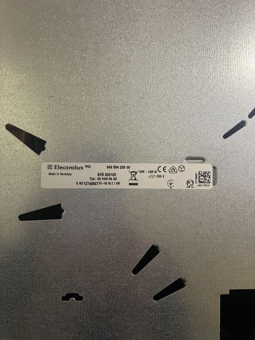 Запчастини до Електричноі поверхні ELECTROLUX EHS 60210 X