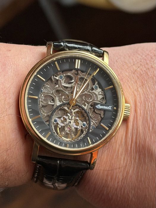 Zegarek męski Ingersoll Automatic 22jewels, skeleton, wymiary 45/53/10