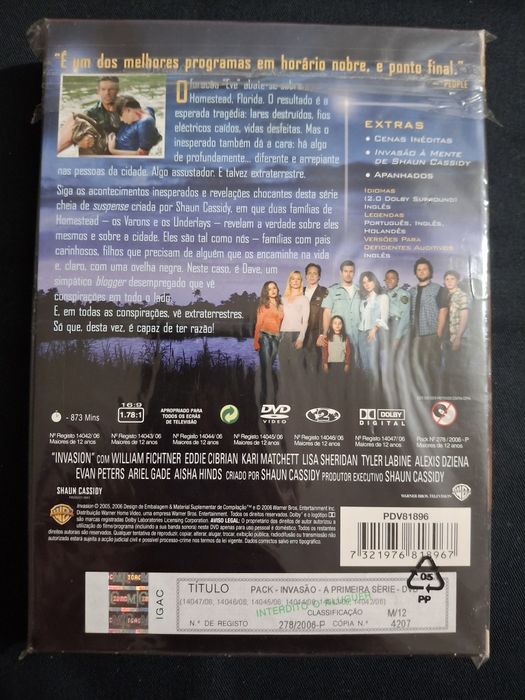 DVD Invasão. A primeira série.