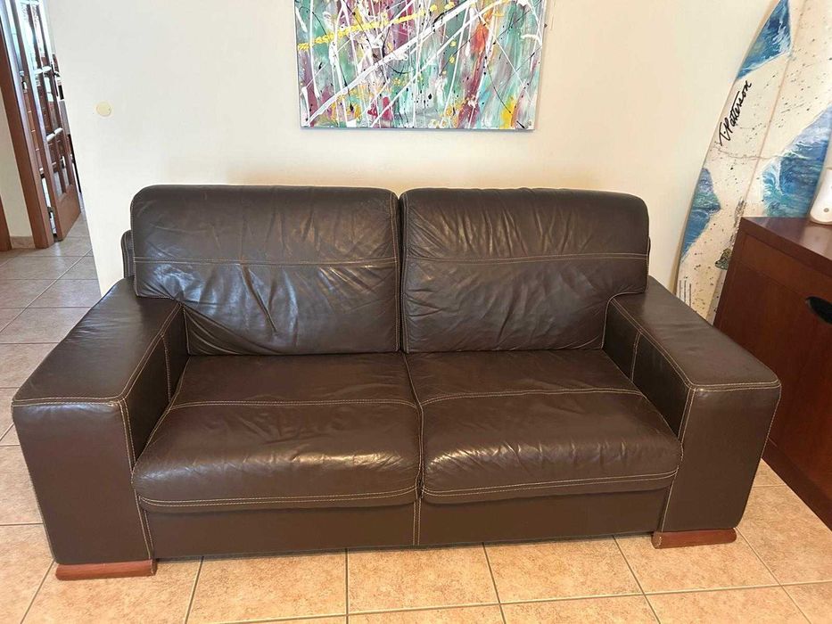 2 Sofás de Pele excelente estado