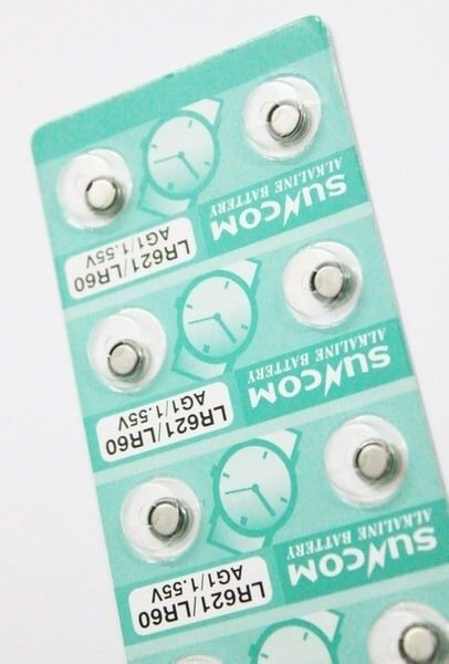 10 Bateria de Lítio Modelo AG1 / 1,55V LR621 / LR60