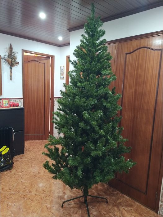 Árvore de natal verde 2,20 m casa quarto apartamento vivenda escritório gabinete cozinha.