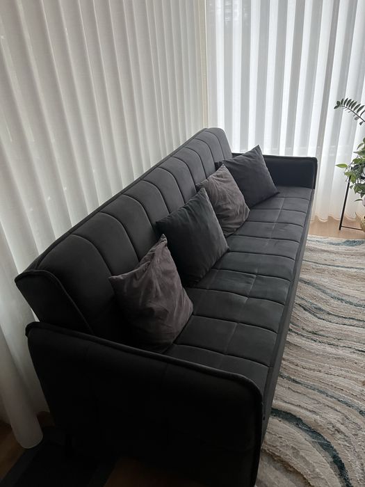 Sofá-Cama Azul – Conforto e Praticidade!