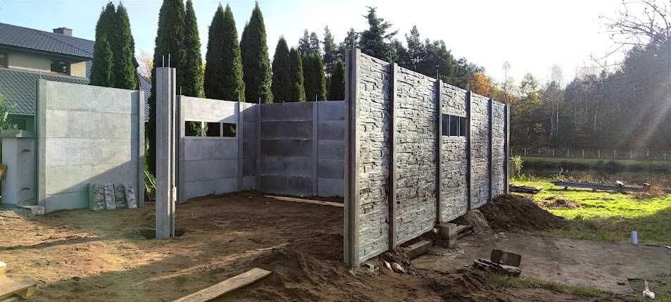 Słupki betonowe: wiaty, garaże z płyt betonowych