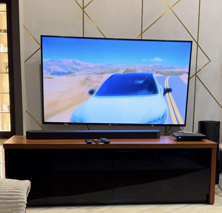 Komplet szafka RTV + Komoda czarny połysk