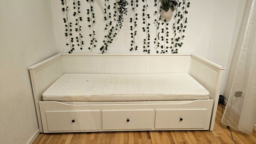 Łóżko Ikea Hemnes leżanka biała 80x200cm