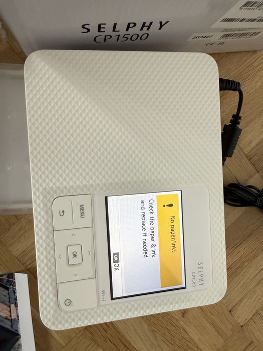 Drukarka fotograficzna canon selphy cp1500 jak nowa
