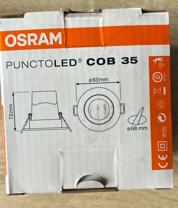 Lampy , halogeny  , oprawy  Osram Punktoled COB 35 - nowe 30szt - 250zl