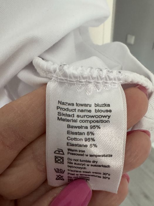 Bluzka Latynka biala krotki rekaw