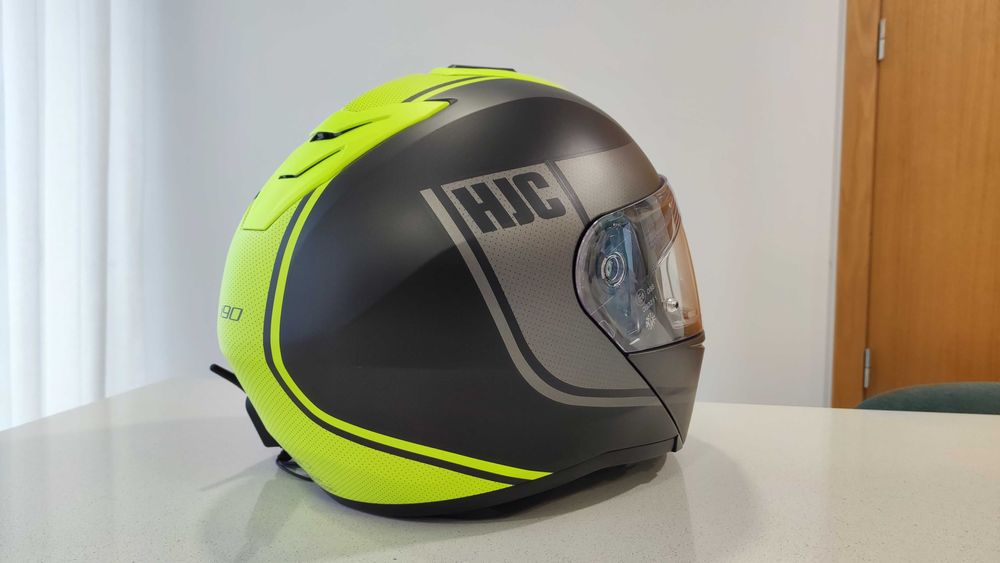 Capacete mota HJC i90, com intercomunicador e pinLock, como novo, L