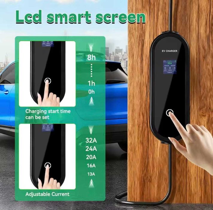 Зарядний пристрій EV CHARGER - GBT - 32а - 7,2 KW - 5.0 м кабель -