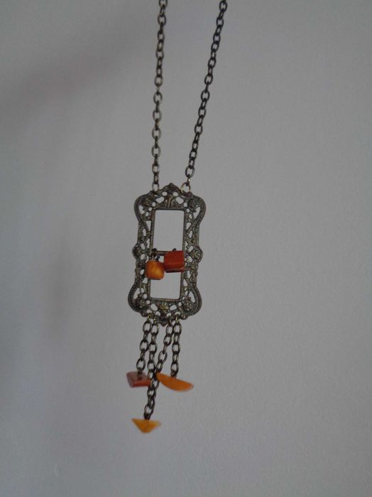 весільна етнічна прикраса Сакта бурштин Балтія 7см