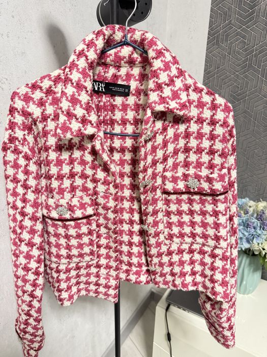 Zara пиджак твидовый