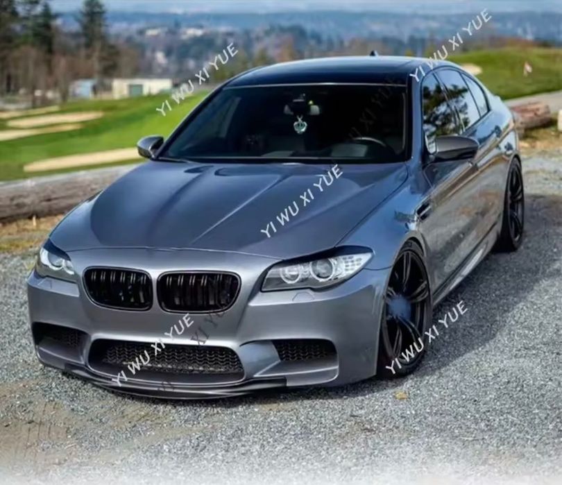 Губа на передний бампер BMW F10 накладка на бампер БМВ Ф10 сплитер