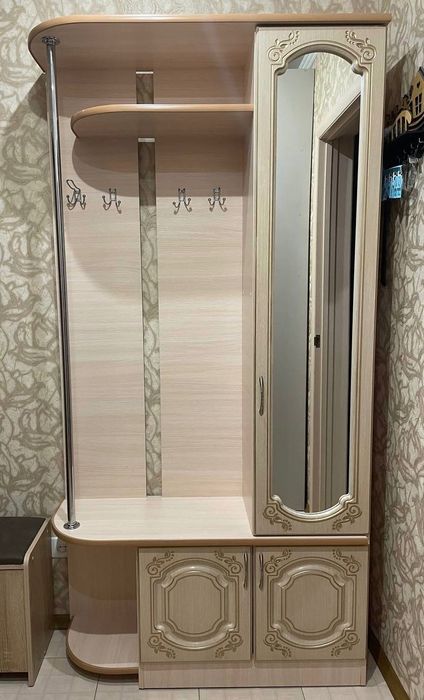 Прихожа МДФ + патина золото.