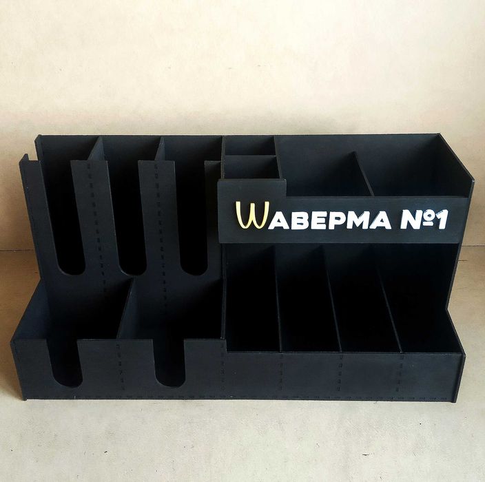 Органайзер для кафе деревян. для стаканів, кришок, серветок РІЗНІ НОВІ