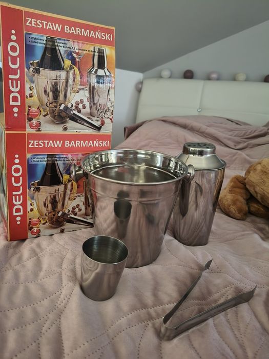 Zestaw barmański wiaderko do lodu shaker