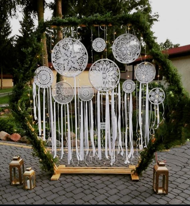 Dekoracje weselne z makramy