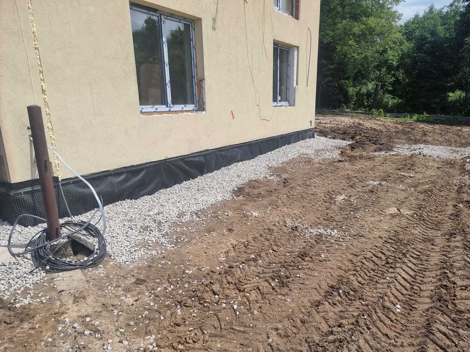 Minikoparka,drenaż, odwodnienia rynien, ocieplanie ścian