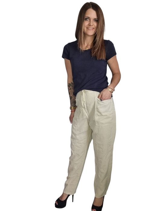 Cienkie beżowe spodnie edc by Esprit rozmiar xl 42