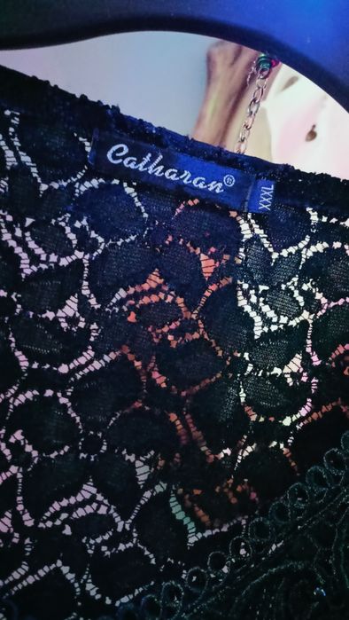 Elegancka, czarna bluzka XXXL
