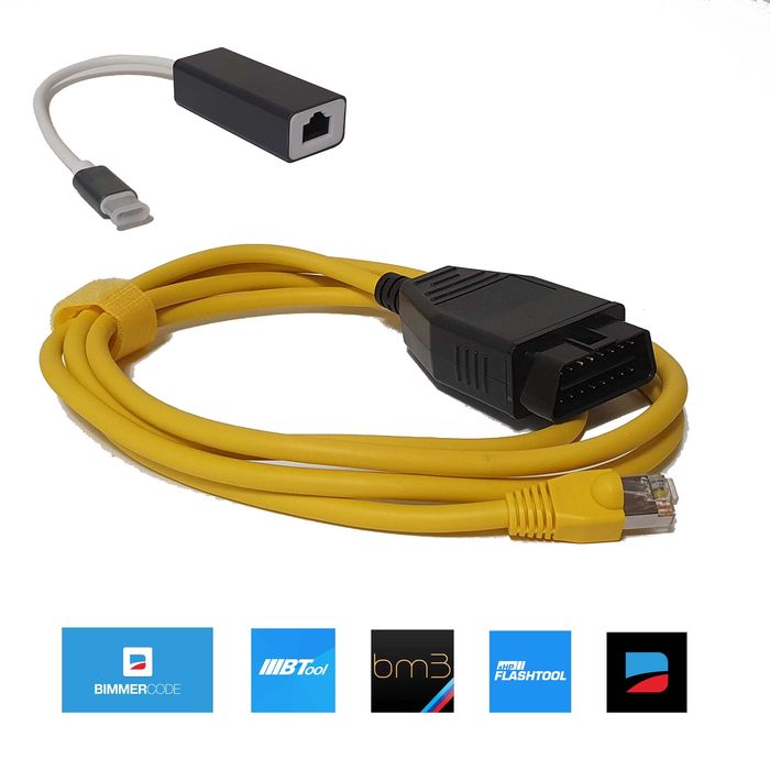 Kabel ENET + adapter USB-C do BMW kodowanie, BimmerCode - BimmerLink - BimmerTool - MHD - bootmod3 - xHP Flashtool - xDelete