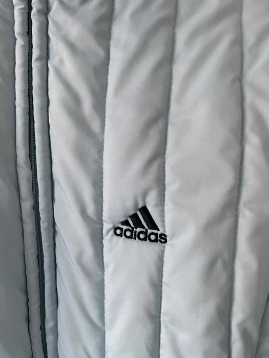 Adidas Damska puchowa kurtka zimowa, błękitna, rozmiar M