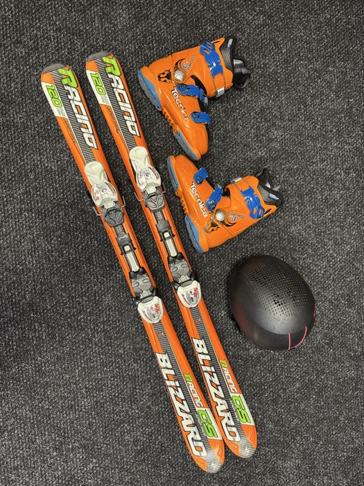 Zestaw Narty Junior Blizzard 120cm + Buty Tecnica 23.5cm + Kask Alpina