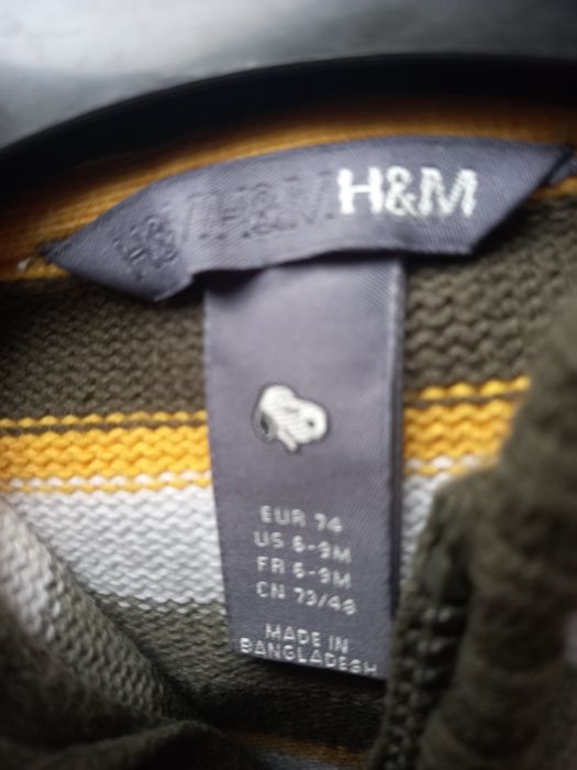 Sweter z kapturem dla chłopca H&M- rozmiar 74