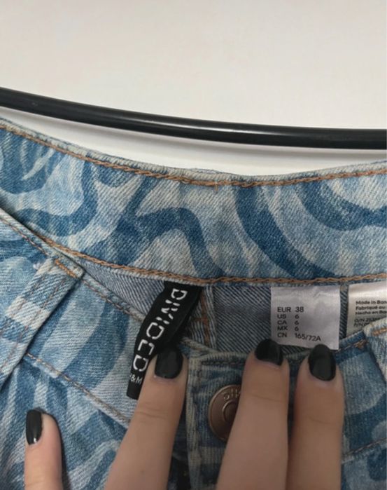 jeansy z szeroką nogawką h&m rozmiar M