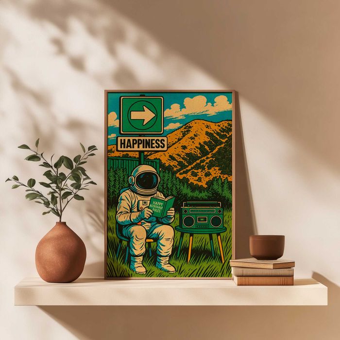 Poster Astronauta Vintage