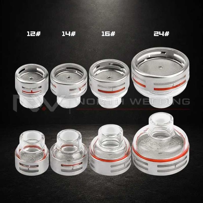 Kit Gas Lens Vidro TIG 2.4mm WP17/18/26