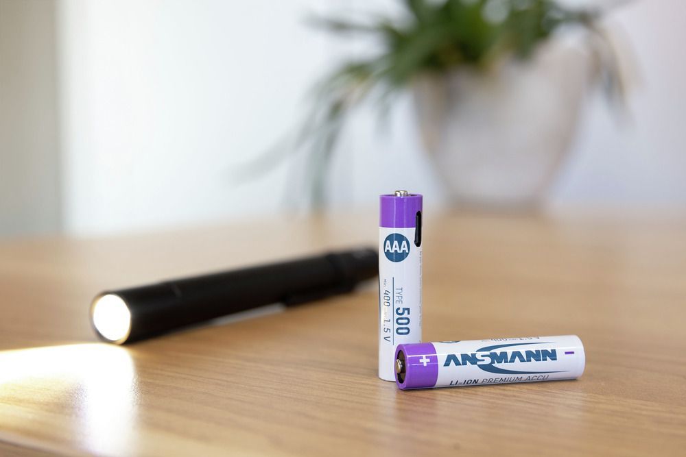 ansmann 400mah akumulatorki 4x aaa typ 500 ładowanie usb-c do urządzeń