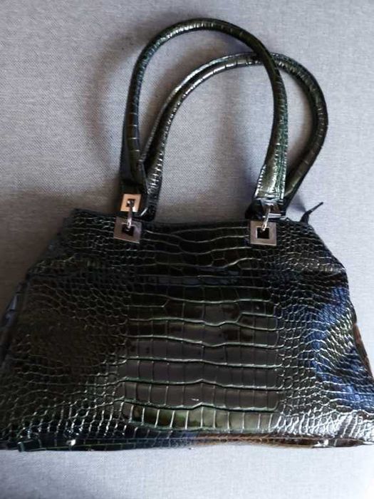 Torebka zielony krokodyl