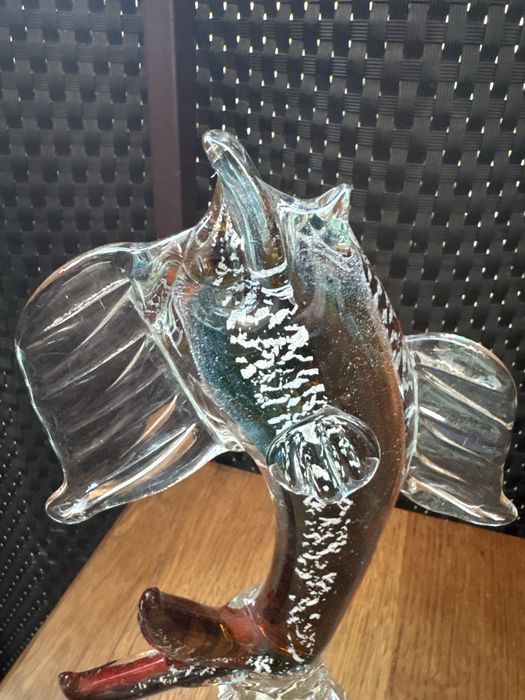 Szklana figurka ryby Murano style – ręcznie formowane szkło artystyczne