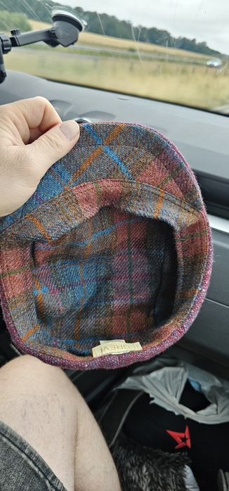 Grevi męski włoski kaszkiet lniano-wełniany rozmiar 58cm M