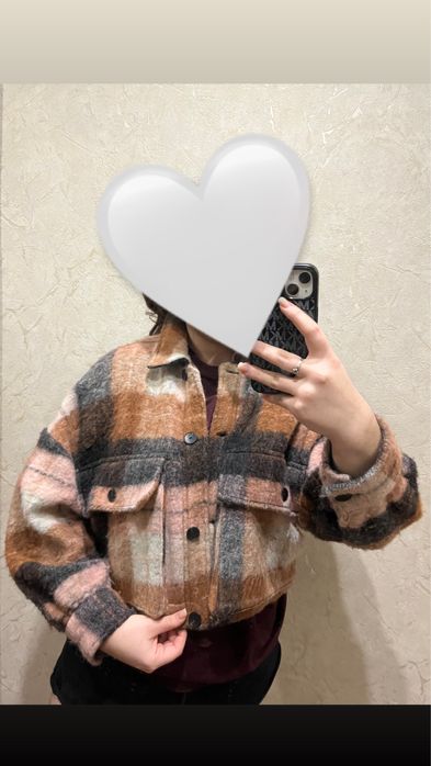 Утеплена оверсайз куртка ZARA, оригінал, розмір S