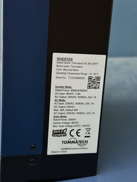 Гибридный инвертор Tommatech  в наличии !