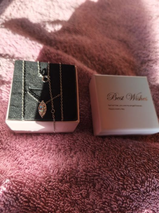 Підвіска з муассанітом 1КТна срібному(925)родійованому ланцюжку 40+5см