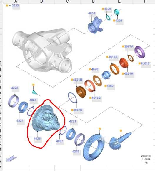 Диференціал переднього мосту FORD F 550 Козак Новатор