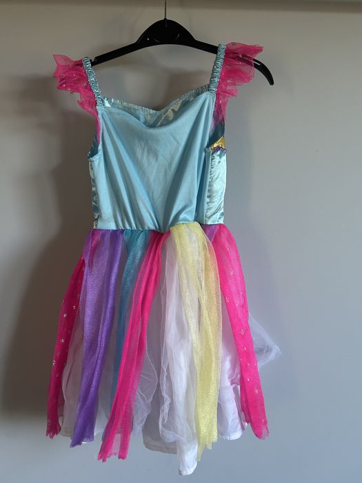 Strój sukienka tęczowa jednorożec 5-7 lat