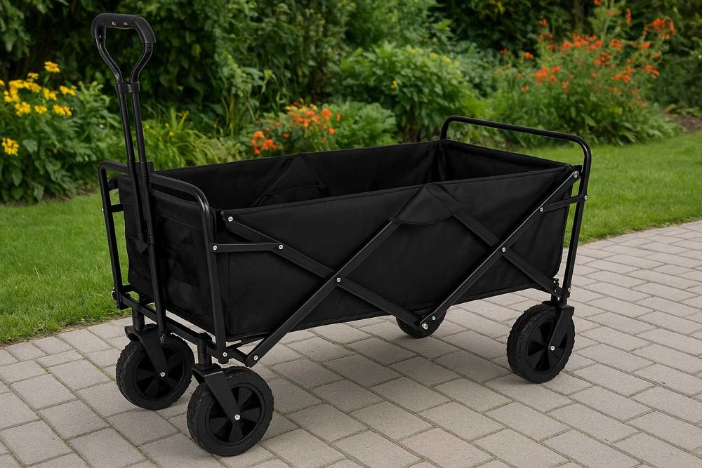 Składany wózek transportowy ogrodowy plażowy działkowy 100kg