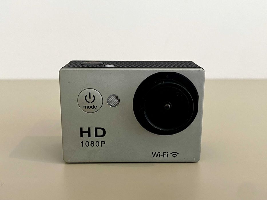 Action câmera WiFi 12MP 1080P H.264 com lente grande angular HD